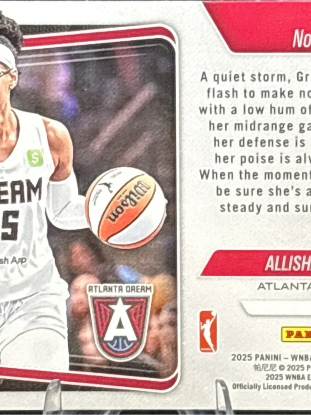 Panini Prizm Allisha Gray Basketball Trading Card - Top Tier